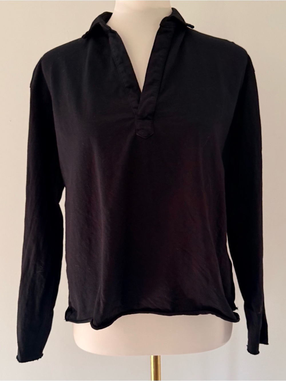 Frank & Eileen Tee Lab Black 100% Cotton Popover Shirt XS Made in USA